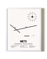Margerison-Kincer Airport airport map poster in oak frame