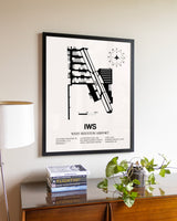West Houston Airport aviation wall décor in black wood frame
