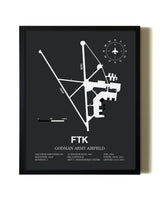 Unframed Godman Army Airfield map print poster