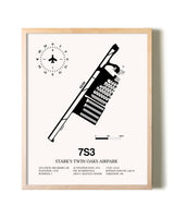 Stark's Twin Oaks Airpark framed wall art in white frame