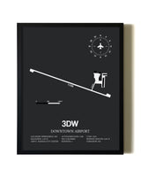 Unframed Downtown Airport map print poster