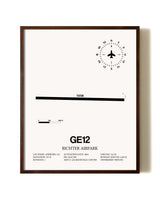 Richter Airpark aviation print in walnut frame