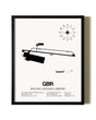 Framed Walter J. Koladza Airport wall art poster in black frame