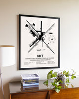 Cherry Point Marine Corps Air Station (Cunningham Field) Airport aviation wall décor in black wood frame
