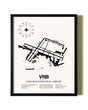 Framed Vero Beach Regional Airport wall art poster in black frame