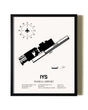 Framed Wasilla Airport wall art poster in black frame