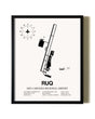Framed Mid-Carolina Regional Airport wall art poster in black frame