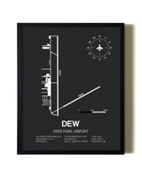 Unframed Deer Park Airport map print poster