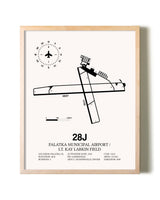 Palatka Municipal Airport / Lt. Kay Larkin Field framed wall art in white frame