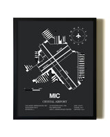 Unframed Crystal Airport map print poster