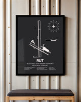 Frame color options for Rutland / Southern Vermont Regional Airport Wall Art