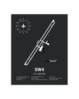 Gray Framed P K Airpark layout wall art poster