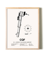 H. L. Sonny Callahan Airport framed wall art in white frame