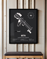 Frame color options for Martin State Airport Wall Art