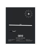 Gray Framed Richter Airpark layout wall art poster