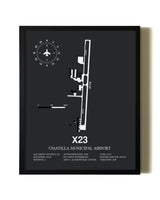 Unframed Umatilla Municipal Airport map print poster