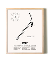 Canyonlands Regional Airport framed wall art in white frame
