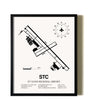 Framed St. Cloud Regional Airport wall art poster in black frame
