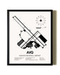 Framed Marana Regional Airport wall art poster in black frame
