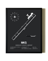Unframed Berkeley County Airport map print poster
