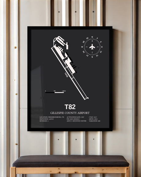 Frame color options for Gillespie County Airport Wall Art