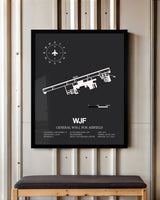 Frame color options for General William J. Fox Airfield Wall Art