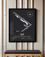 Frame color options for Grand Junction Regional Airport Wall Art