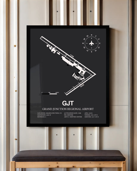 Frame color options for Grand Junction Regional Airport Wall Art