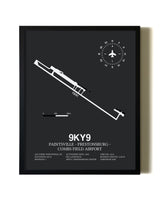 Unframed Paintsville-Prestonsburg - Combs Field Airport map print poster