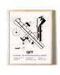 Gulfport-Biloxi International Airport framed wall art in white frame