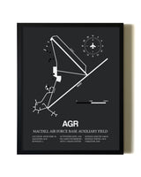 Unframed MacDill Air Force Base Auxiliary Field map print poster