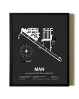 Unframed Nampa Municipal Airport map print poster
