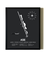 Unframed Aspen-Pitkin County Airport / Sardy Field map print poster