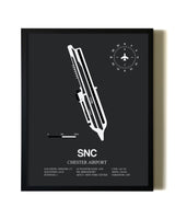 Unframed Chester Airport map print poster
