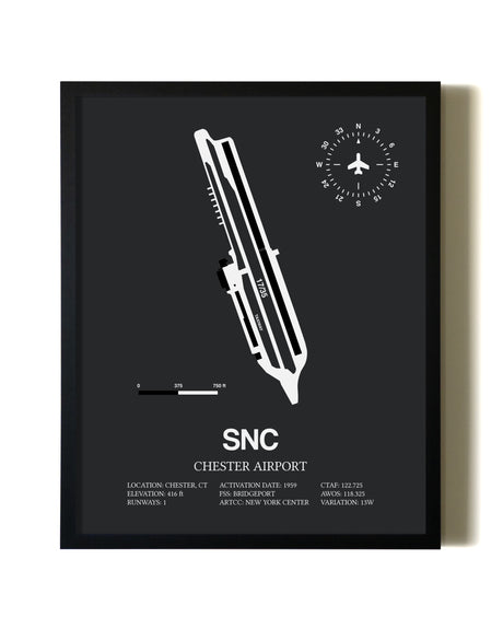Unframed Chester Airport map print poster