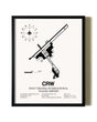 Framed West Virginia International Yeager Airport wall art poster in black frame
