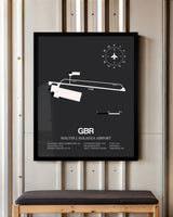 Frame color options for Walter J. Koladza Airport Wall Art