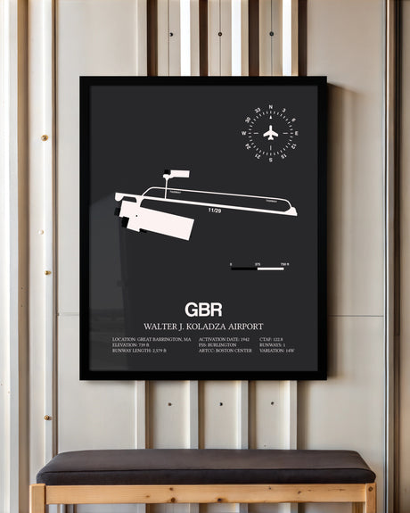 Frame color options for Walter J. Koladza Airport Wall Art