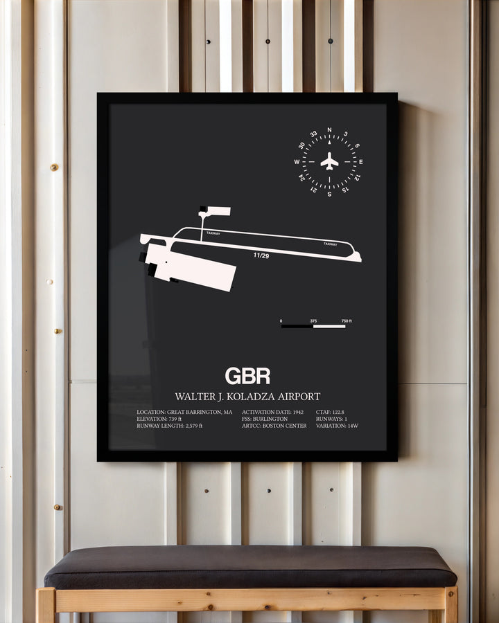 Frame color options for Walter J. Koladza Airport Wall Art
