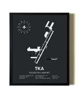Unframed Talkeetna Airport map print poster