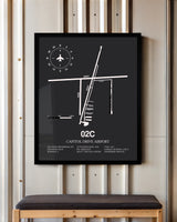 Frame color options for Capitol Drive Airport Wall Art