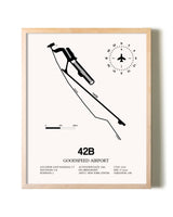 Goodspeed Airport framed wall art in white frame