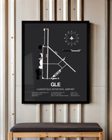 Frame color options for Gainesville Municipal Airport Wall Art