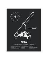 Gray Framed Millington / Memphis Airport layout wall art poster
