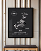 Frame color options for Clermont County Airport Wall Art