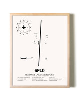 Seminole Lake Gliderport framed wall art in white frame