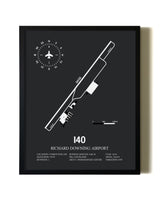 Unframed Richard Downing Airport map print poster