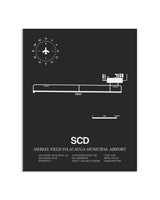Gray Framed Merkel Field Sylacauga Municipal Airport layout wall art poster
