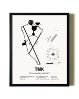 Framed Tillamook Airport wall art poster in black frame