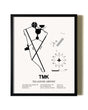 Framed Tillamook Airport wall art poster in black frame